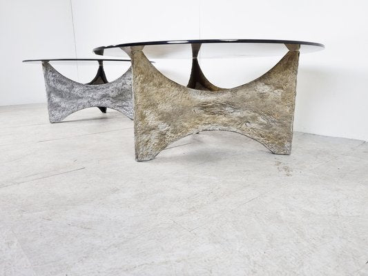 Brutalist Coffee Tables, 1970s, Set of 2-IRH-1326751