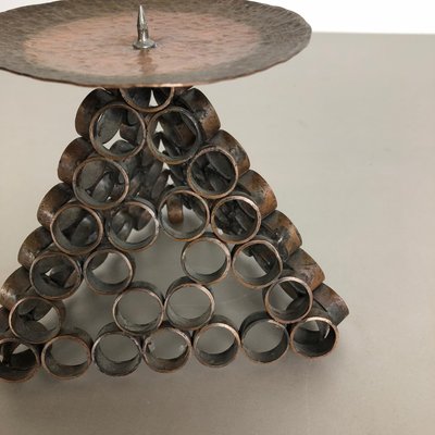 Brutalist Copper Candleholder, Austria, 1950-QZ-1133563