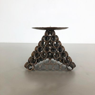 Brutalist Copper Candleholder, Austria, 1950-QZ-1133563