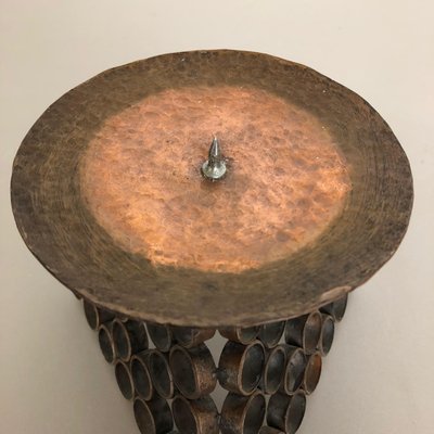 Brutalist Copper Candleholder, Austria, 1950-QZ-1133563