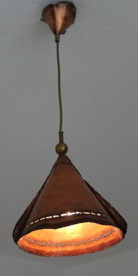 Brutalist Copper Pendant Lamp, 1960s-ESB-1376869