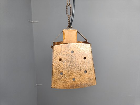 Brutalist Copper Pendant Light, 1970s-IRH-2035931