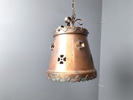 Brutalist Copper Pendant Light, 1970s-IRH-2035918