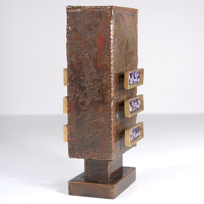 Brutalist Copper Vase-GIW-935931