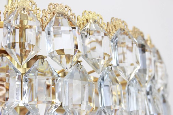 Brutalist Crystal Glass Chandelier from Bakalowits, Austria, 1960s-UGR-1085990