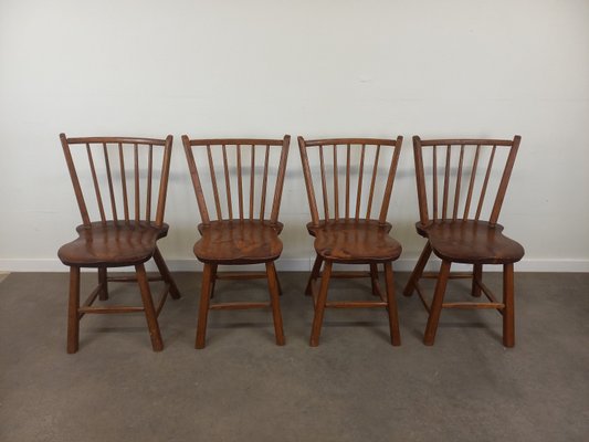 Brutalist Dining Chairs, 1950s, Set of 4-TUK-2018461