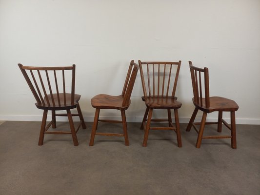 Brutalist Dining Chairs, 1950s, Set of 4-TUK-2018461