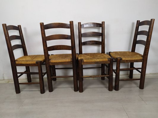 Brutalist Dining Chairs, 1950s, Set of 4-EAD-1742695