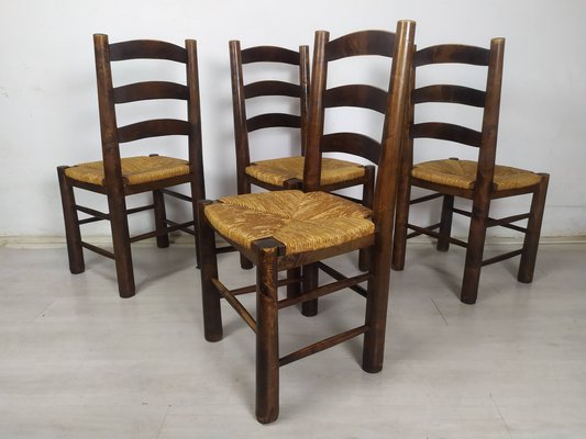 Brutalist Dining Chairs, 1950s, Set of 4-EAD-1742695