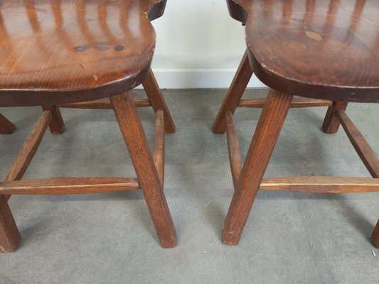 Brutalist Dining Chairs, 1950s, Set of 4-TUK-2018461