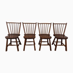 Brutalist Dining Chairs, 1950s, Set of 4-TUK-2018461