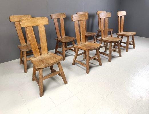 Brutalist Dining Chairs by Depuydt, 1960s, Set of 8-IRH-2032278