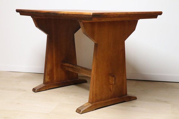 Brutalist Dining Table in Wood, 1950s-IZV-1765980