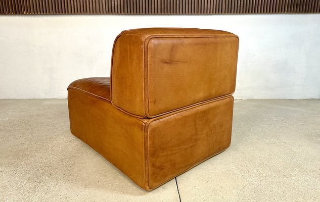 Brutalist Ds-15 Leather Lounge Chair from de Sede, Switzerland, 1970s-JP-1773167