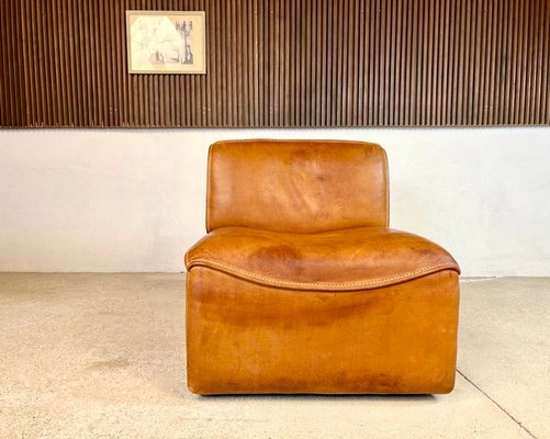 Brutalist Ds-15 Leather Lounge Chair from de Sede, Switzerland, 1970s-JP-1773167