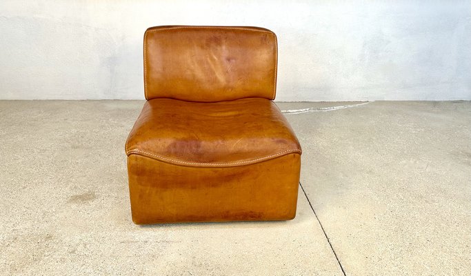 Brutalist Ds-15 Leather Lounge Chair from de Sede, Switzerland, 1970s-JP-1773167