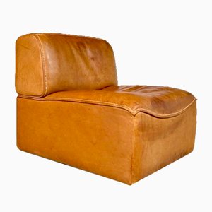 Brutalist Ds-15 Leather Lounge Chair from de Sede, Switzerland, 1970s-JP-1773167