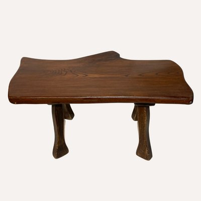 Brutalist Dutch Wabi Sabi Organic Oak Tree Table, 1960s-BHG-1088823