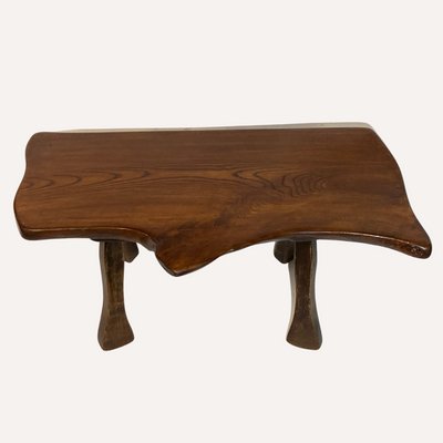 Brutalist Dutch Wabi Sabi Organic Oak Tree Table, 1960s-BHG-1088823