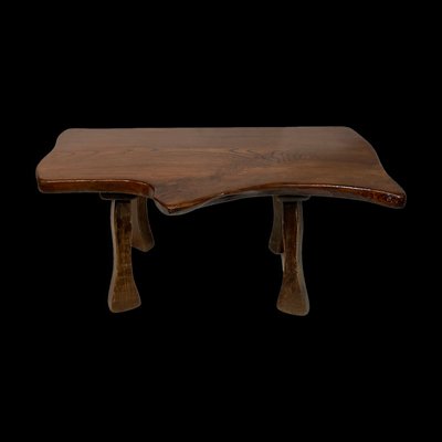 Brutalist Dutch Wabi Sabi Organic Oak Tree Table, 1960s-BHG-1088823