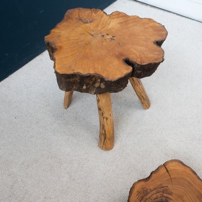 Brutalist Elm Coffee Table Set, 1960, Set of 2-RB-1765158