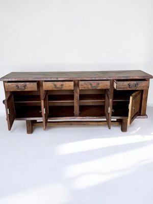 Brutalist Elm Sideboard, 1980s-AXR-2023650