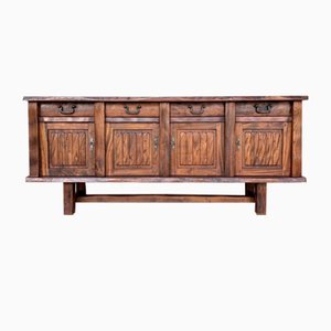 Brutalist Elm Sideboard, 1980s-AXR-2023650