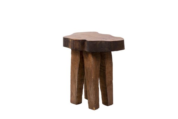 Brutalist Elm Stools, 1970s, Set of 4-CEJ-1374469