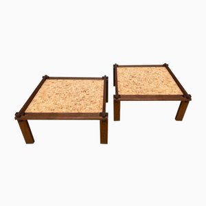 Brutalist Farmer Side Tables with Reversible Tops by Gerd Lange for Bofinger, 1960s, Set of 2-JP-724327