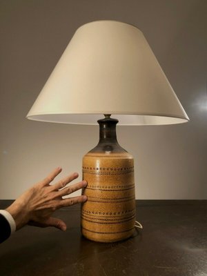 Brutalist French Ceramic Table Lamp, 1970s-NLF-1334824