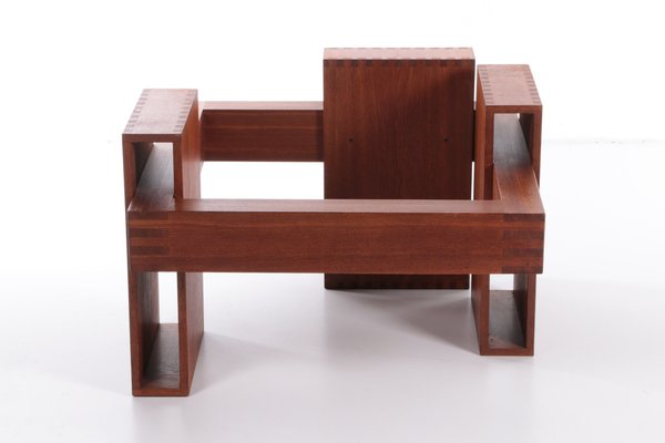 Brutalist French Teak with Glass Top Coffee Table, 1970s-EZZ-1319321