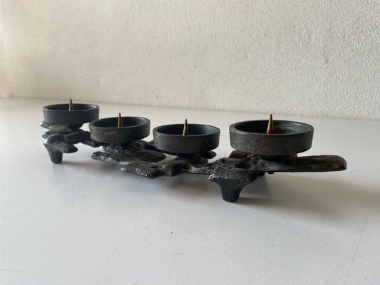 Brutalist German Bronze Candle Holder, 1960s-RDS-1307150