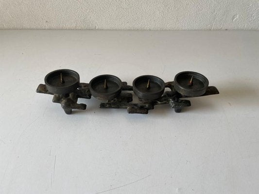 Brutalist German Bronze Candle Holder, 1960s-RDS-1307150