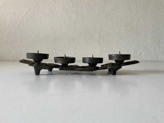 Brutalist German Bronze Candle Holder, 1960s-RDS-1307150