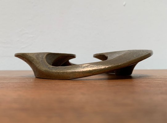 Brutalist German Bronze Candleholder from Harjes, 1960s-UAH-1425394