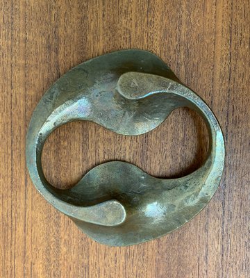 Brutalist German Bronze Candleholder from Harjes, 1960s-UAH-1425394