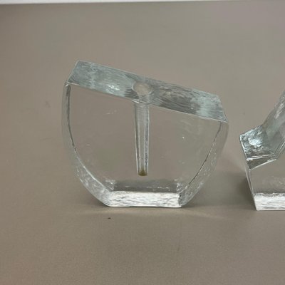 Brutalist German Rock Glass Vases from Peill and Putzler, 1970s, Set of 2-QZ-1161702