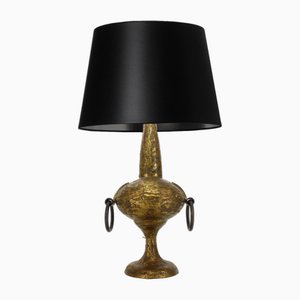 Brutalist Gilded Bronze Lamp by Max Bre 1970s-DQG-2021224