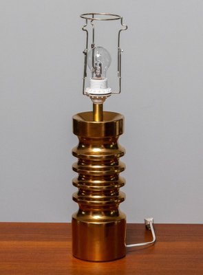 Brutalist Gilt Ceramic Table Lamp in the style of Dümler and Breiden, Germany, 1970s-JE-1378213