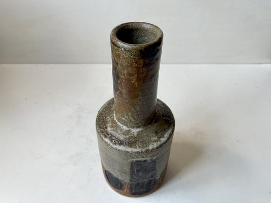 Brutalist Glazed Stoneware Vase by Jette Helleroe for Axella Design, 1970s-LCR-1742536