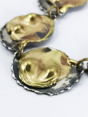 Brutalist Handmade Brass Necklace 1970s-UWE-798259