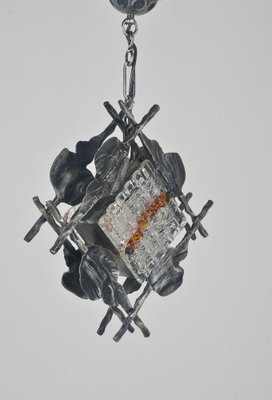 Brutalist Hanging Lamp attributed to Tom Ahlström & Hans Ehrlich, 1960s-VCR-1765035