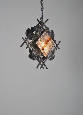 Brutalist Hanging Lamp attributed to Tom Ahlström & Hans Ehrlich, 1960s-VCR-1765035