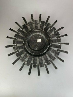 Brutalist Iron and Glass Wall Lamp, 1970s-EJL-1063065