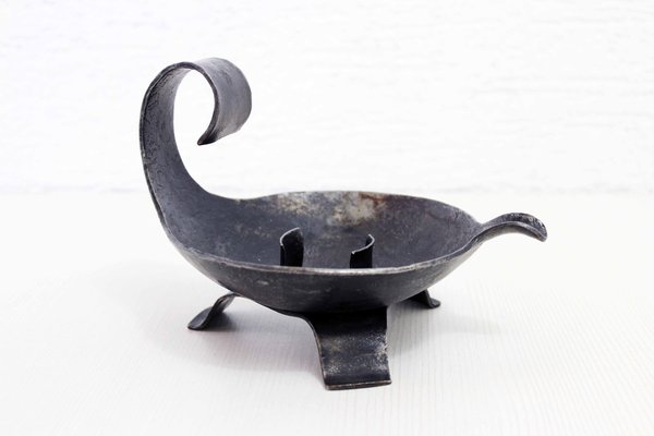 Brutalist Iron Candleholder, 1950s-BQF-1797399