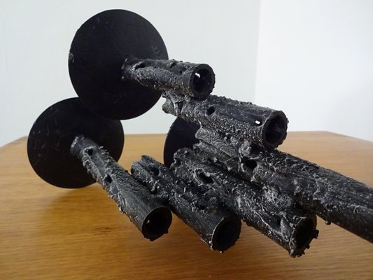 Brutalist Iron Candleholder, 1960s-RDW-560300