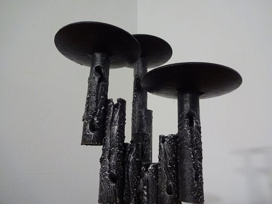 Brutalist Iron Candleholder, 1960s-RDW-560300