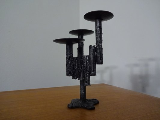 Brutalist Iron Candleholder, 1960s-RDW-560300