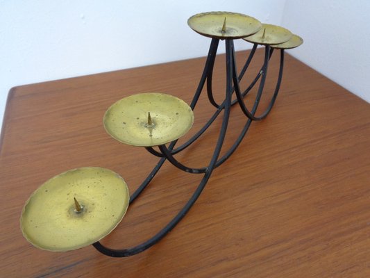 Brutalist Iron Candleholder, 1960s-RDW-1288818