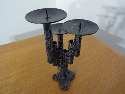 Brutalist Iron Candleholder, 1960s-RDW-560300